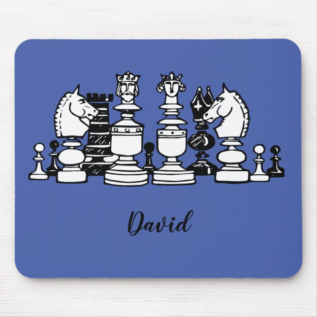 Schachspieler Mousepad (Vorne)
