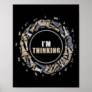 Schachspieler Nerd Schachliebhaber Geschenk Schach Poster