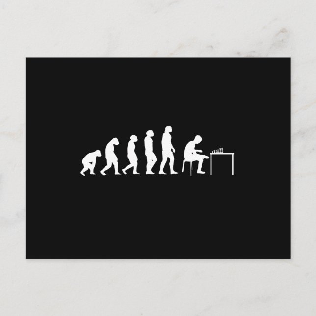 Schachspieler Postkarte (Vorderseite)