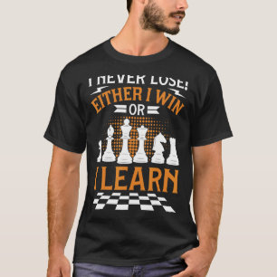 Schachspieler Schachbrett ich nie verloren T-Shirt
