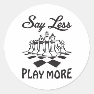 Schachspieler Schachbrett Schachbrett Geschenkidee Runder Aufkleber