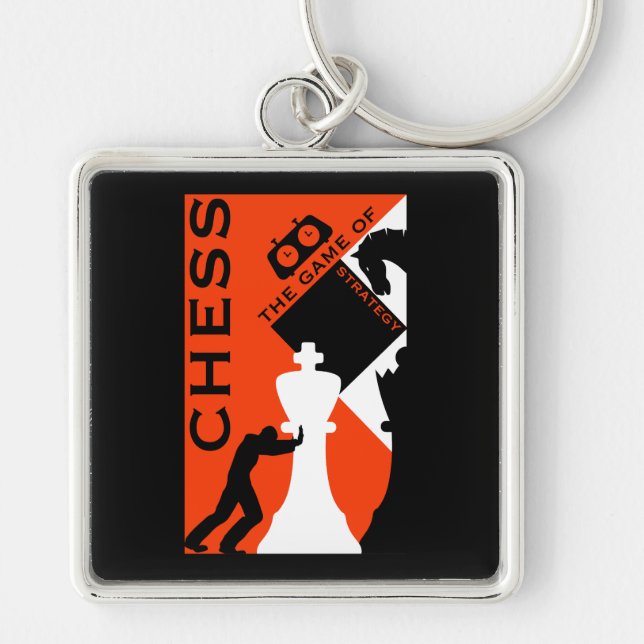 Schachspieler Schlüsselanhänger (Vorne)