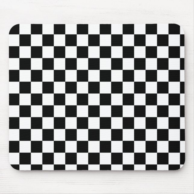 Schachspieler schwarz-weiß mousepad (Vorne)