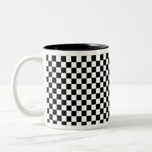 Schachspieler schwarz-weiß zweifarbige tasse