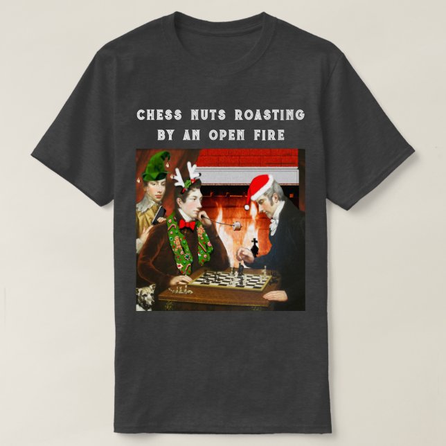 Schachspieler Weihnachten T-Shirt (Design vorne)