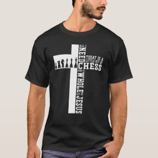 Schachspielerteil Vintag Christliches Jesus Cross T-Shirt