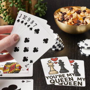 Schachsticker - Schwarz-Weiß-Liebe Spielkarten