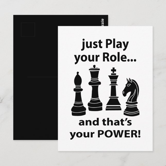 Schachstrategieplayer Postkarte (Vorne/Hinten)