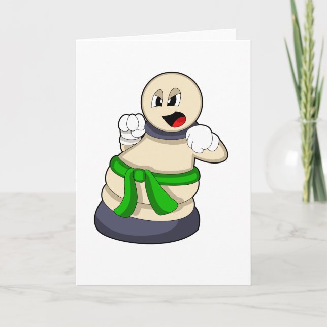 Schachstück am Schach befestigt Karte (Vorderseite)