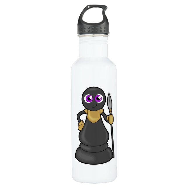 Schachstück bei Schach mit Spear gepaart Edelstahlflasche (Vorderseite)