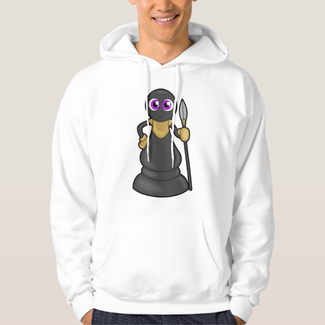 Schachstück bei Schach mit Spear gepaart Hoodie (Vorderseite)