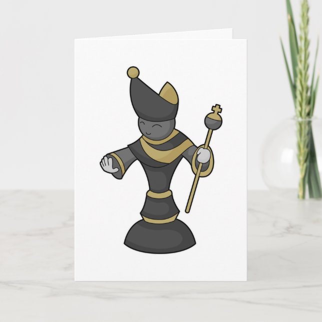 Schachstück Bischofsstab Schach Karte (Vorderseite)