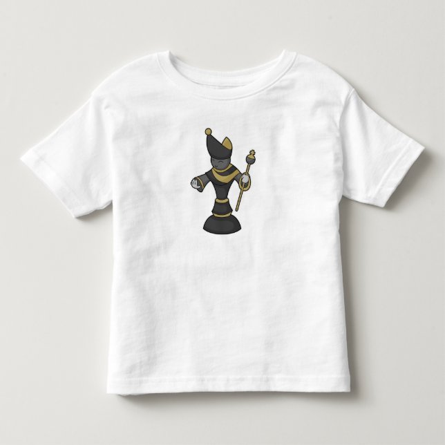 Schachstück Bischofsstab Schach Kleinkind T-shirt (Vorderseite)