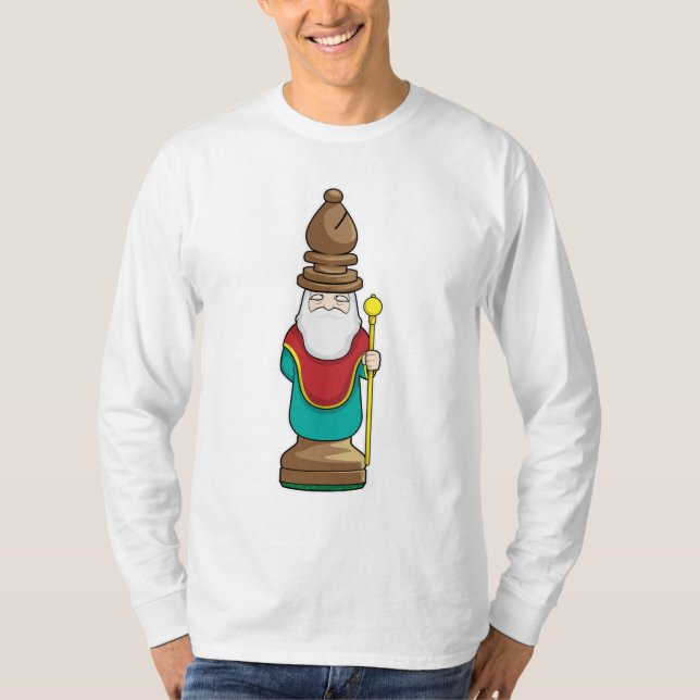 Schachstück Bishop Schach T-Shirt (Vorderseite)