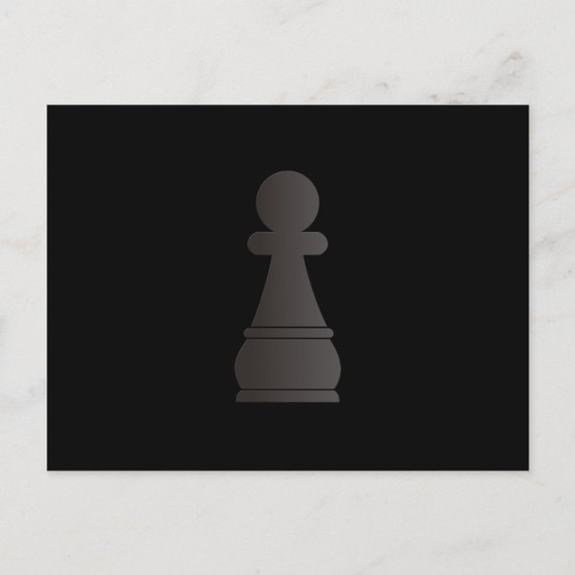 Schachstück "Black Pawn" Postkarte (Vorderseite)