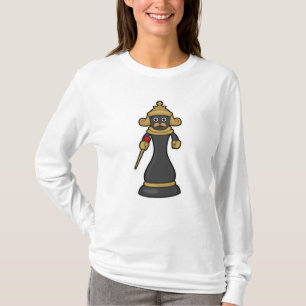 Schachstück King at Schess mit Stab T-Shirt