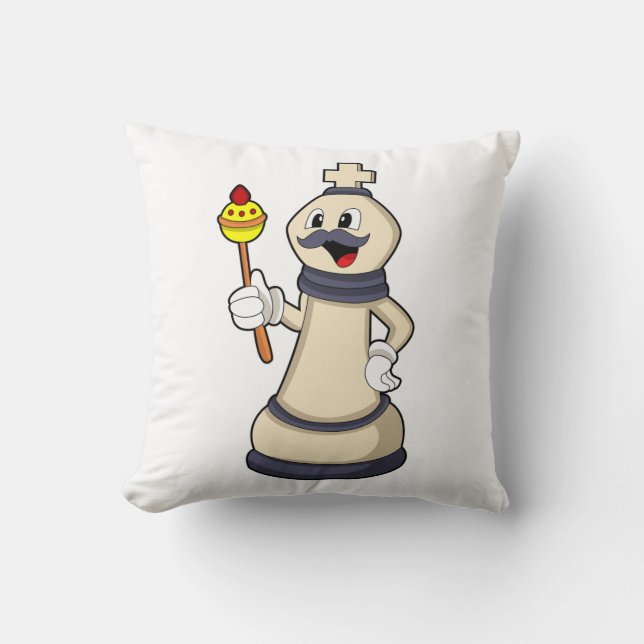 Schachstück King bei Schach.PNG Kissen (Vorderseite)