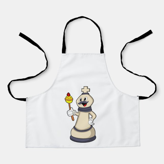Schachstück King bei Schach.PNG Schürze (Vorderseite)