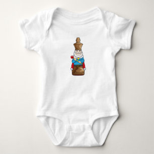 Schachstück King Chess Baby Strampler
