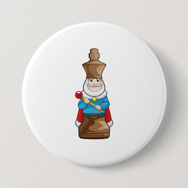 Schachstück King Chess Button (Vorderseite)