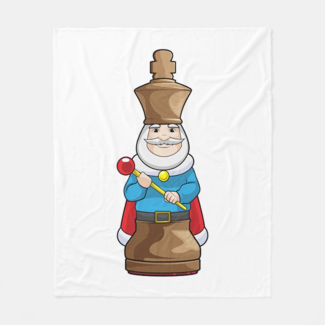 Schachstück King Chess Fleecedecke (Vorderseite)