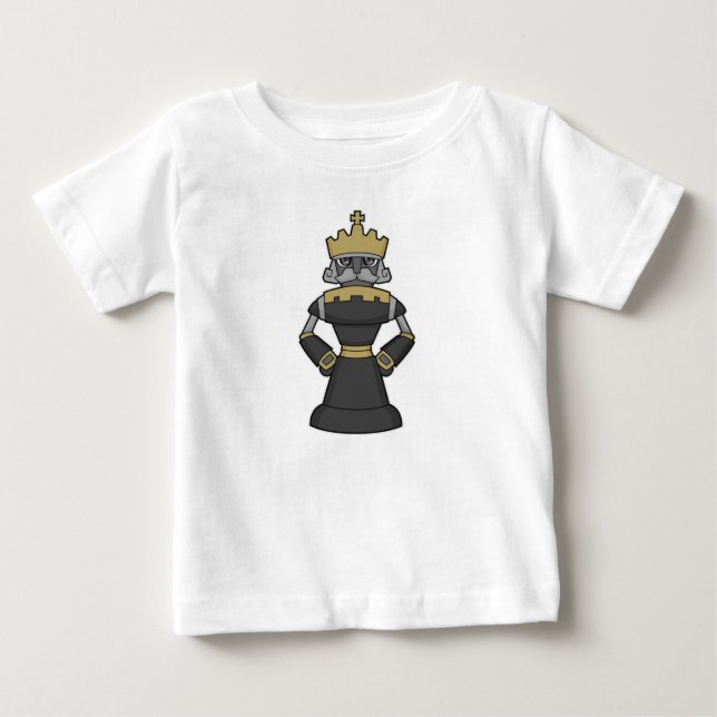Schachstück King Crown Schach Baby T-shirt (Vorderseite)