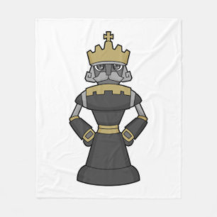 Schachstück King Crown Schach Fleecedecke