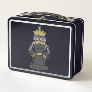 Schachstück King Crown Schach Metall Brotdose
