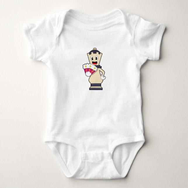 Schachstück Königin beim Schach.PNG Baby Strampler (Vorderseite)