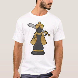 Schachstück Königin im Schach mit Schwert T-Shirt