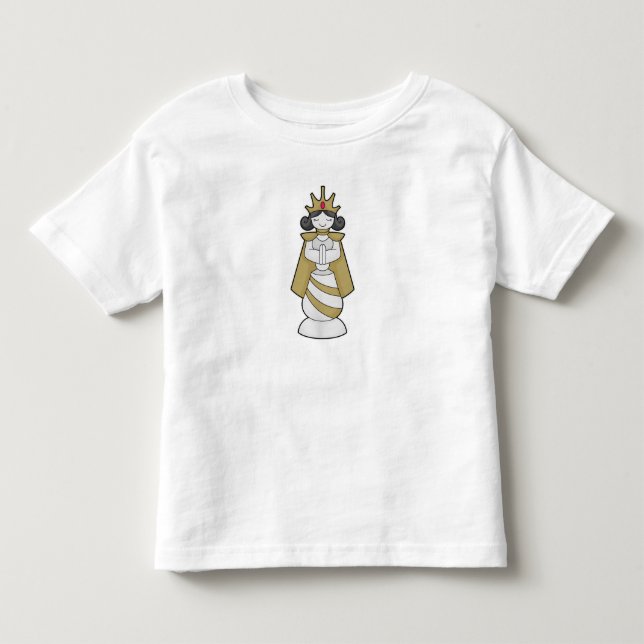 Schachstück Königin Kronschach Kleinkind T-shirt (Vorderseite)