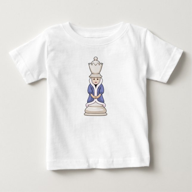 Schachstück Königin Schach Baby T-shirt (Vorderseite)