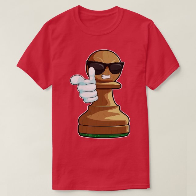 Schachstück Pawn Schach 3 T-Shirt (Design vorne)