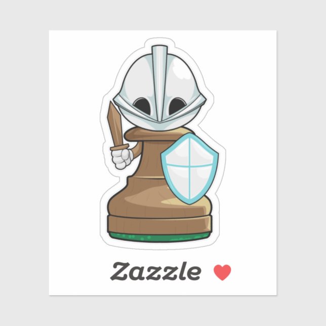 Schachstück Pawn Schach Aufkleber (Blatt)