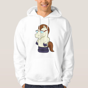 Schachstück Ritter als Pferd mit Sonnenbrille Hoodie