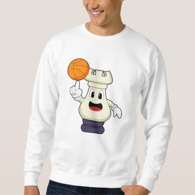 Schachstück Rook Basketball Sports Sweatshirt (Vorderseite)