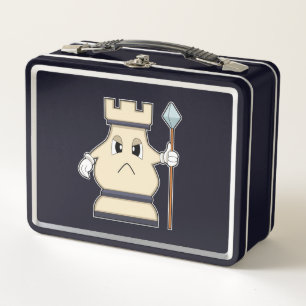 Schachstück Rook bei Schach.PNG Metall Brotdose