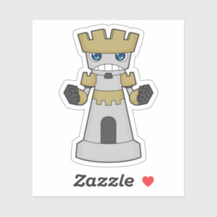 Schachstück Rook Schach Aufkleber