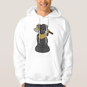 Schachstück Schach mit Ax Hoodie