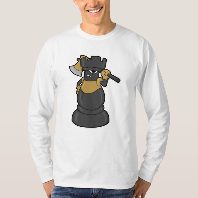 Schachstück Schach mit Ax T-Shirt (Vorderseite)