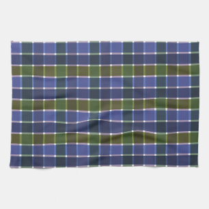 Schachte karierte tartan-blaugrüne Retrofarben vin Geschirrtuch