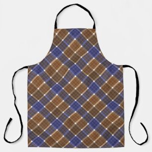 Schachte karierte tartan-braune violette Retrofarb Schürze