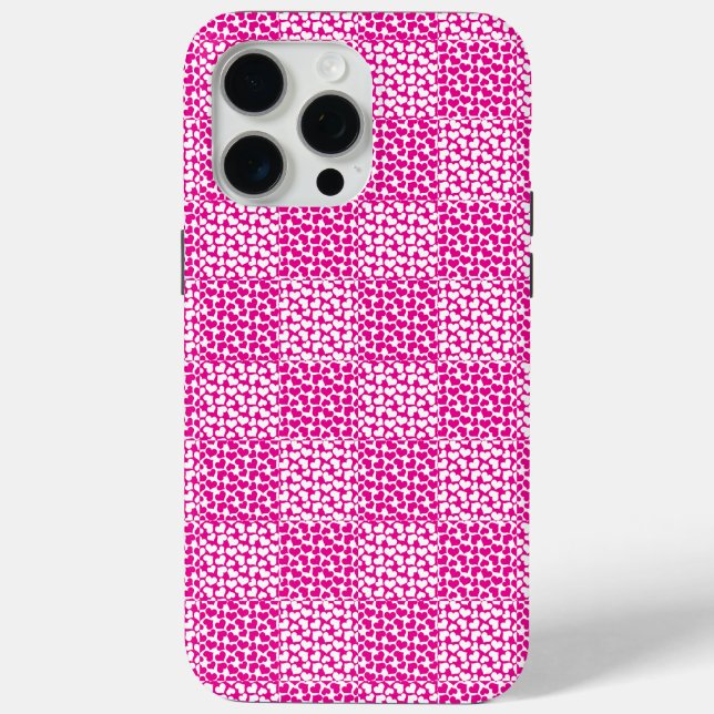 Schachte Liebe in Magenta und Weiß Case-Mate iPhone Hülle (Rückseite)