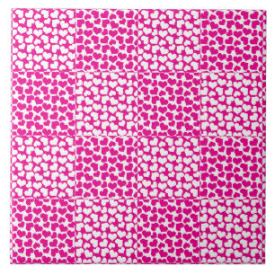 Schachte Liebe in Magenta und Weiß Fliese