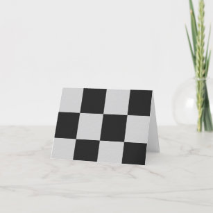 Schachte Schwarz-Weiß-Quadrate oder CUSTOM-FARBE Dankeskarte