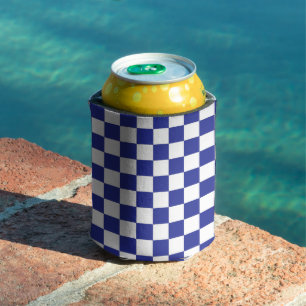 Schachtel Blau und Weiß Dosenkühler