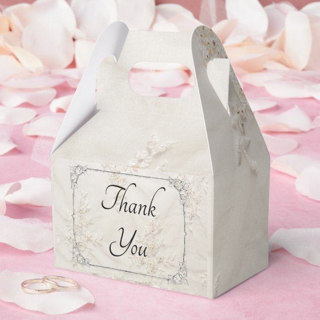 Schachtel für bestickte Spitzen-Hochzeitsgabel Geschenkschachtel (Hochzeit)