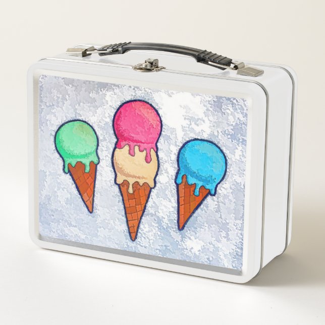 Schachtel für Eiscreme Metall Brotdose (Vorderseite)