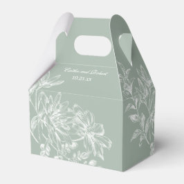 Schachtel für Elegantsagen Grün und Weiß Geschenkschachtel