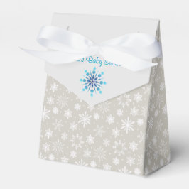 Schachtel für graue und blaue Schneeflocke Geschenkschachtel